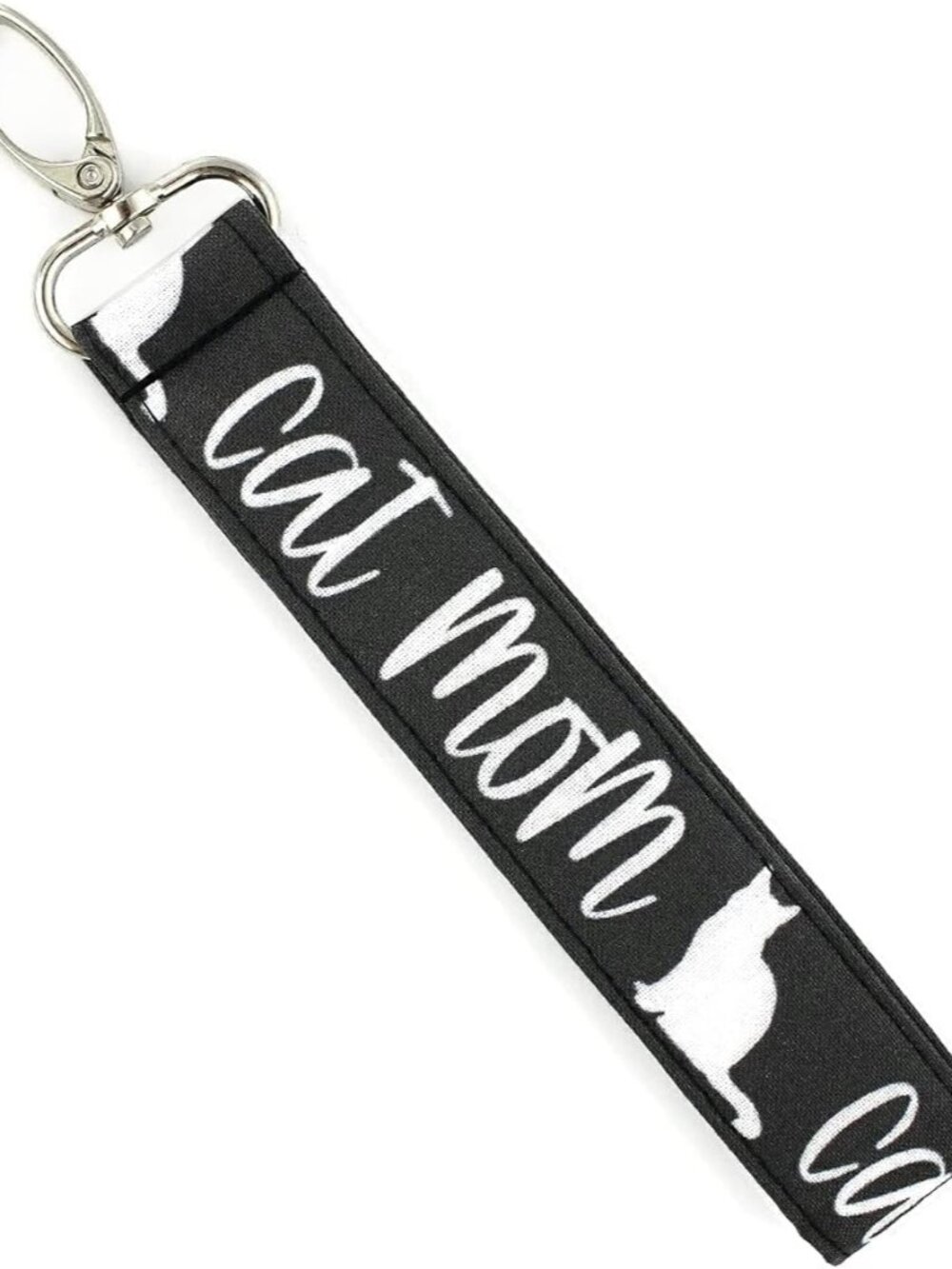Cat Mom Keychain for Women - Gift Idea for Cat Lovers - Crazy Cat Lady Key Fob